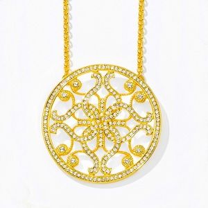 Touchstone Crystal Golden Lace Pendant